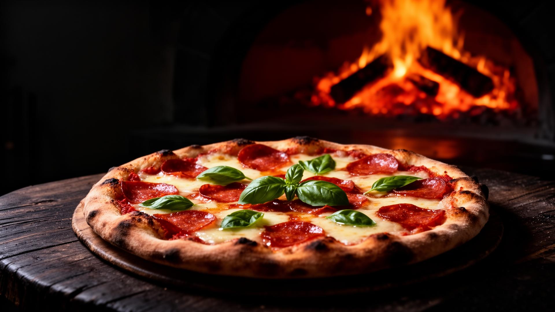 Pizza artesanal assada no forno a lenha - Marinho Pizzaria Limeira